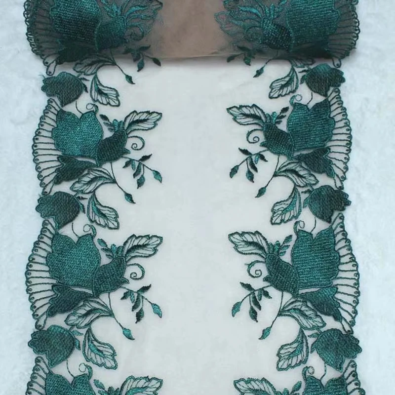 20Yards Exquisite Floral Double-Sided Mesh Embroidery Lace, DIY Handmade Lingerie Accessories, Bra Skirt Lace