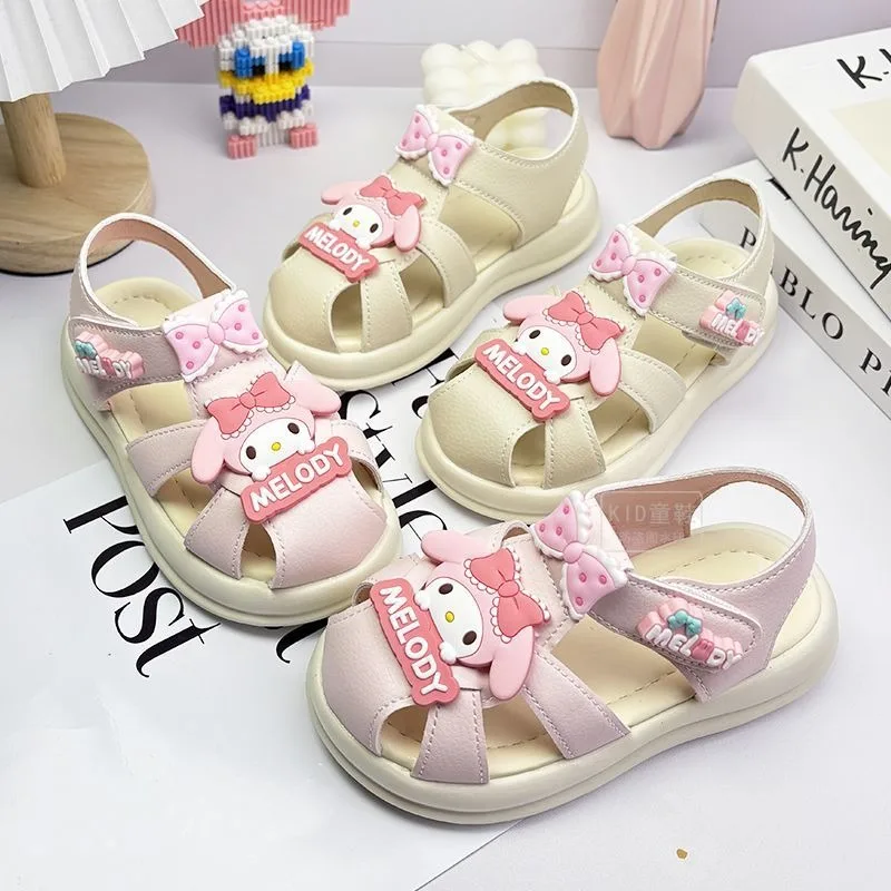 

New Summer My Melody Anime Kawaii Sanrio Ins Fashion Baby Sandals Cute Beautiful Casual Soft Shoes Lovely Gifts for Kids