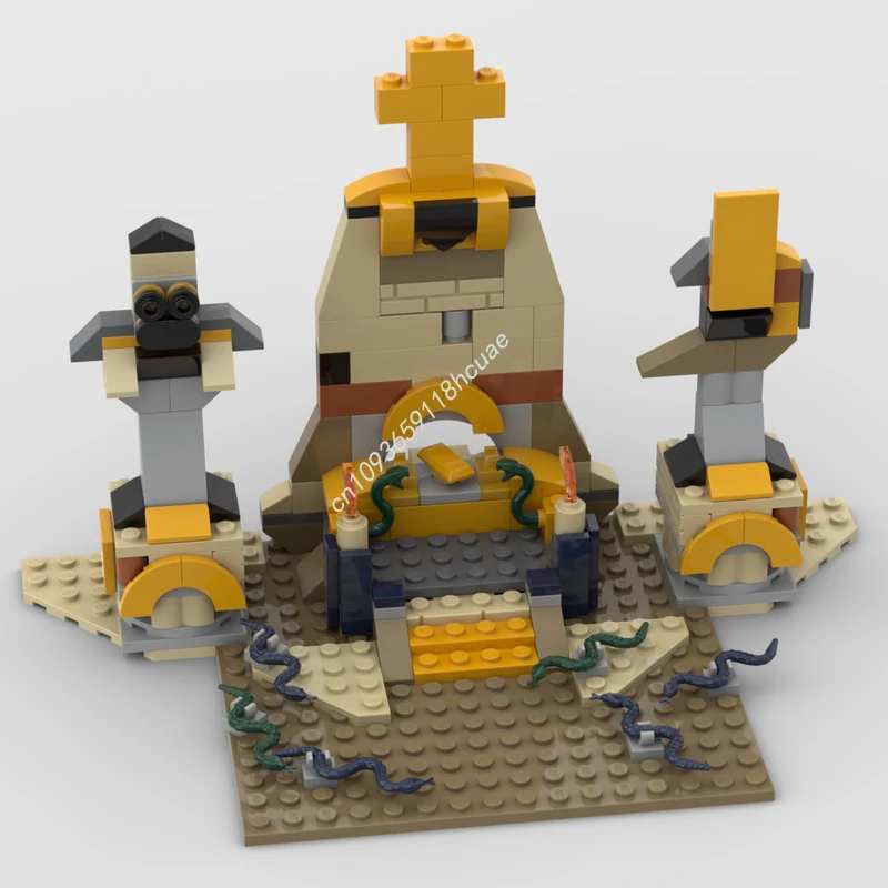 

198 шт. MOC Индианы Джонс Гробница Строительные блоки Логическое мышление вверх Космическое воображение решает проблему Рождественская игрушка в подарок