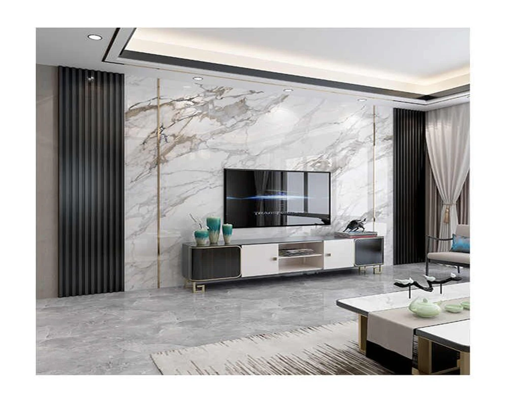 beibehang Customized papel de parede modern new gold foil simple marble pattern jazz white slab TV background wallpaper