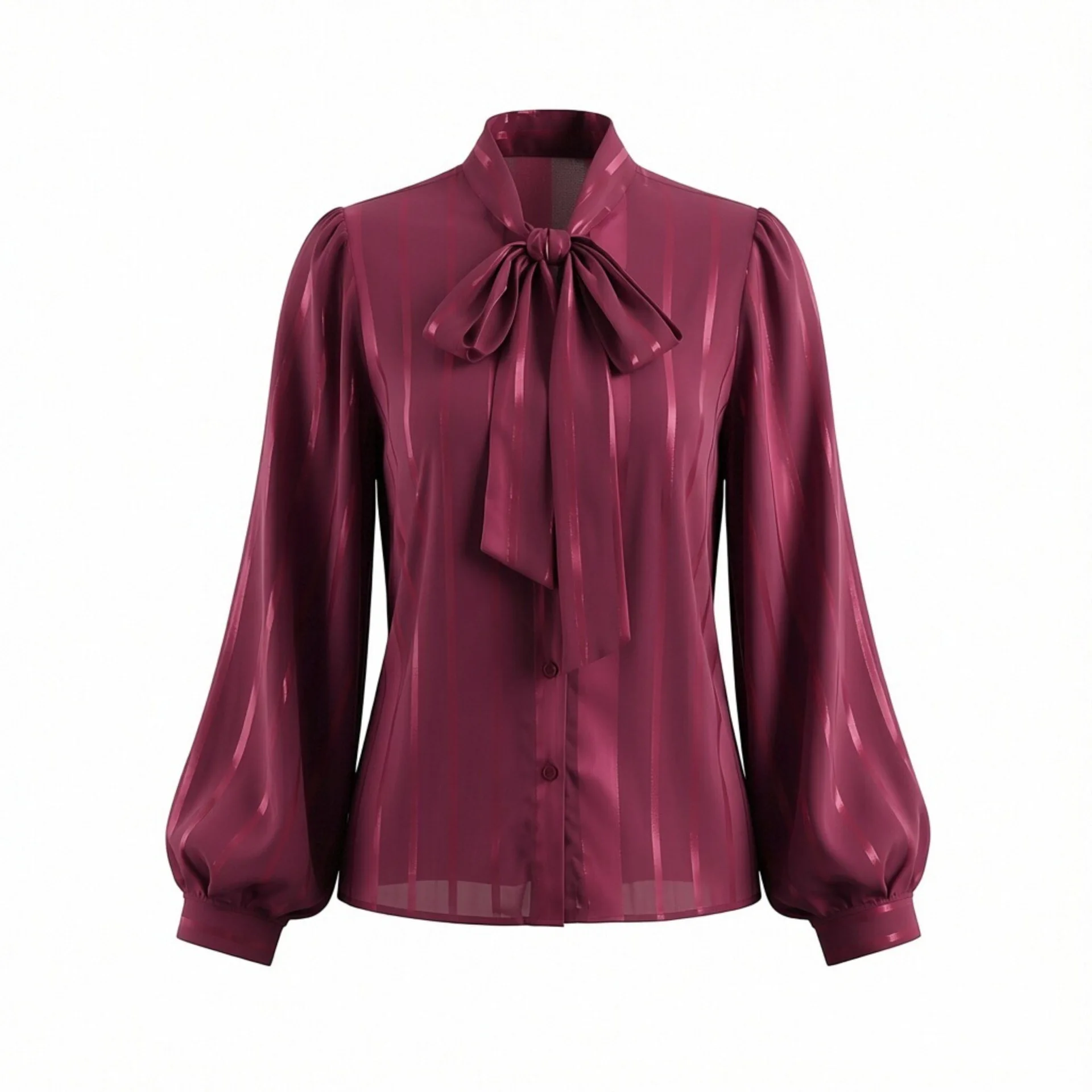 

Withered 2026 Spring New European And American Style Fashionable French Style Versatile Chiffon Ribbon Shirt