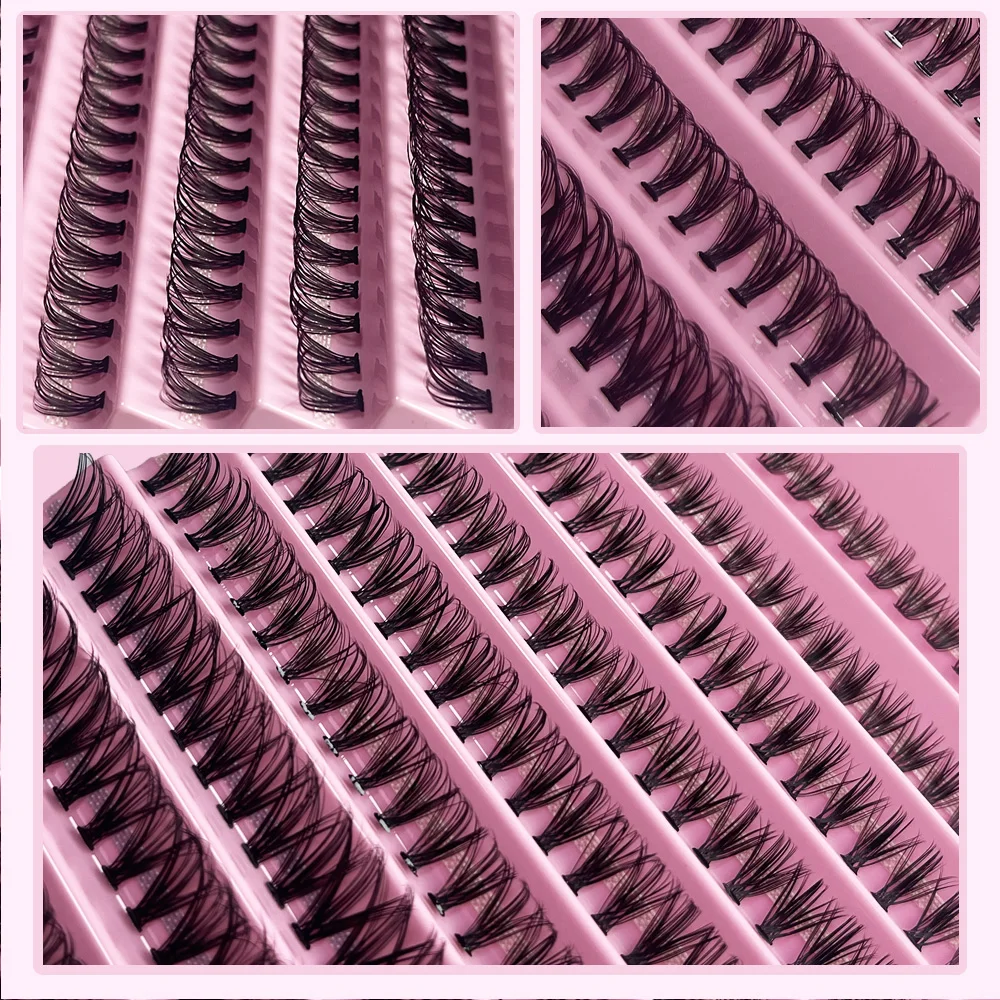 200 Cluster/box 20D Individual Lashes Cluster D Curl 8-16mm Mixed Natural Eyelash Extension Fluffy Lashes Cluster Makeup Lashes