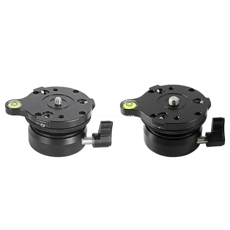 Tripod Leveling Base with Offset Bubble Level Aluminum Alloy Leveler Adjusting Plate with 1/4