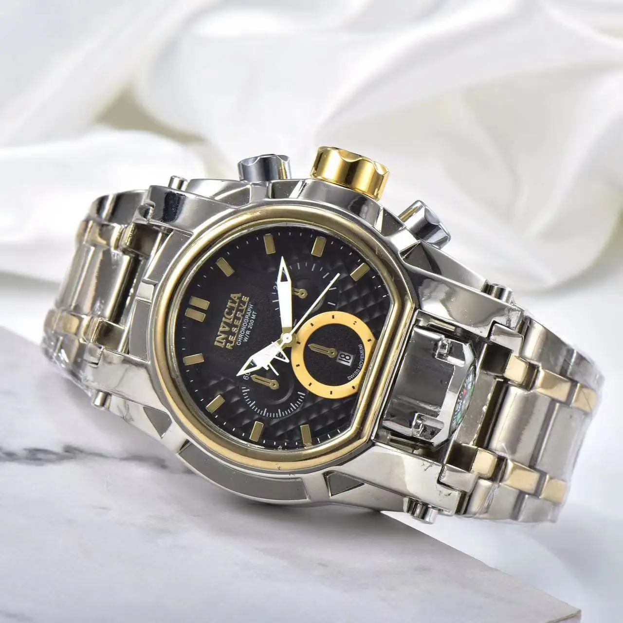 Three-hand large dial men's quartz alloy luxury men's popular watch