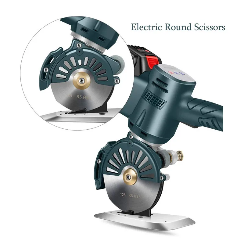 Industrial Electric Scissors Handheld Round Blade 21V Cutting Cloth Machine Silent Servo Direct Drive Electric Round Knife