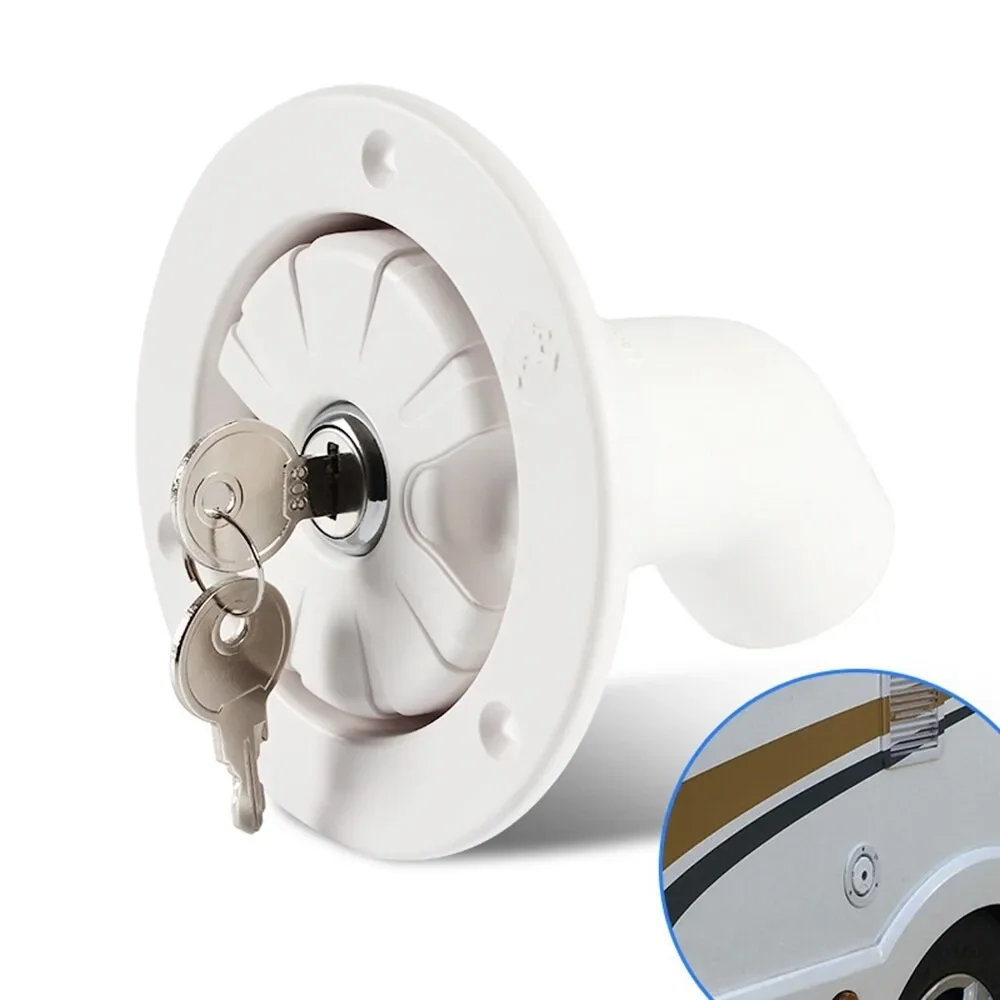 Fresh Water Locking Inlet Hatch Filler Cap Set 38mm Twist Lock Water Fill Cover For Caravan Motorhome Camper RV Trailer