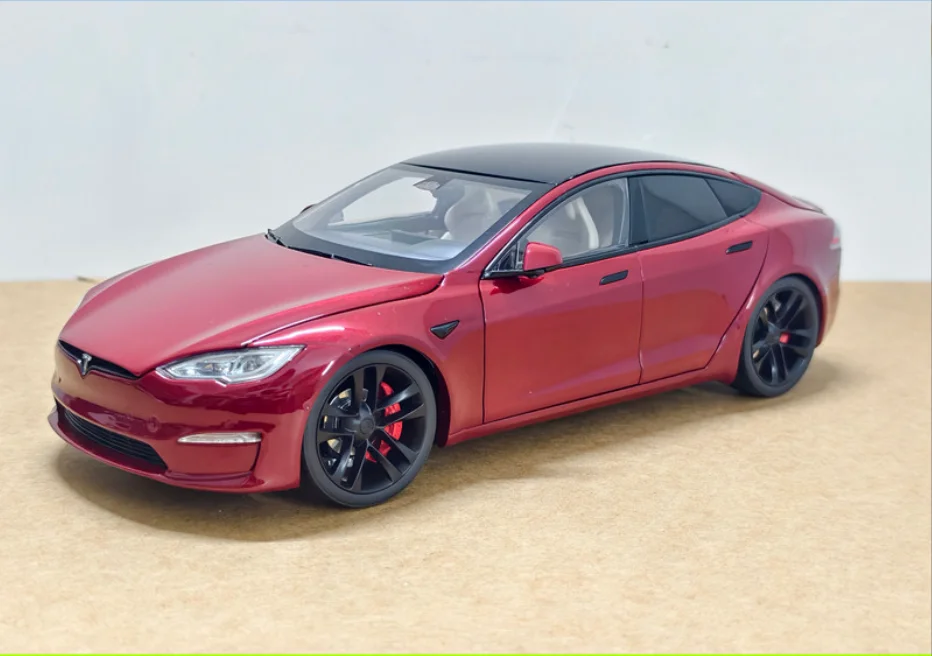 オリジナル テスラ モデルS 車両模型 純電気 1/18 合金製 フルオープン シミュレーションカーモデル 在庫あり コレクション用