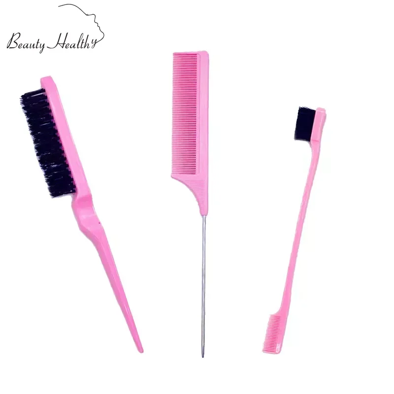 3 Pieces of Double-sided Edge Control Hair Combing Accessories Hair Styling Hair Brush Styling Accessories Styling Section Comb