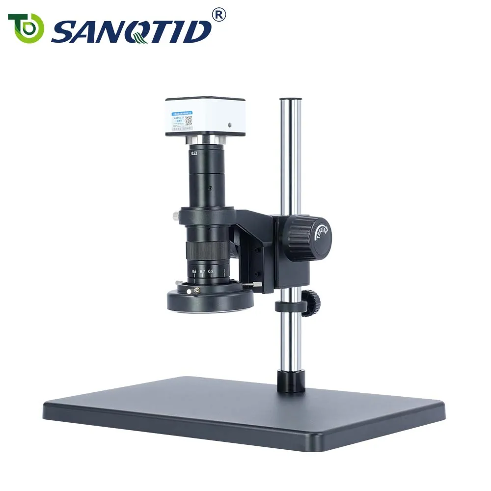 SANQTID TD-10A-800U3 Digital electronic microscope USB 3.0 Industrial camera Connect to computer 26-180X Photograph Measurement