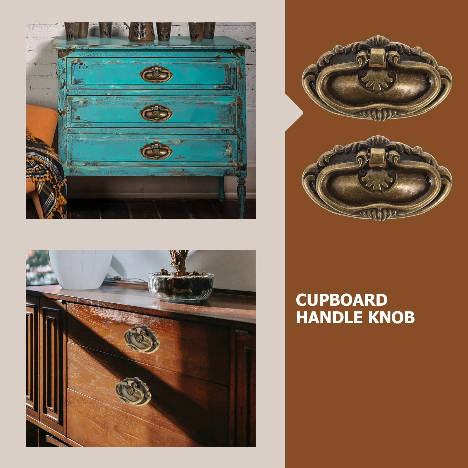 5Sets Metal Cabinet Pull Handles Simple Solid Drawer Knobs for Wooden Painting Box Case Cupboard Furniture Knobs