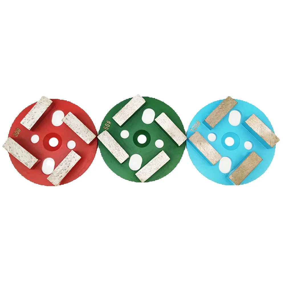 

12 шт. 4-дюймовый алмазный шлифовальный стакан - диск с 4 сегментами для грубого терраццо-пола, толщина 12 мм, высокая эффективность