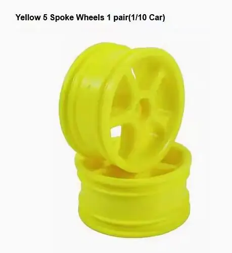 

Yellow 5 Spoke Wheels 1 pair(1/10 Car) 8124Y1 for RC car 1/10 CPV