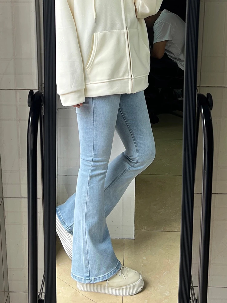 

Джинсы с высокой талией, свободного кроя, широкие штанины, большие размеры, женская одежда, для фигуры типа «груша», стройнящие, скрывающие недостатки, джинсовые брюки, повседневные, винтажные