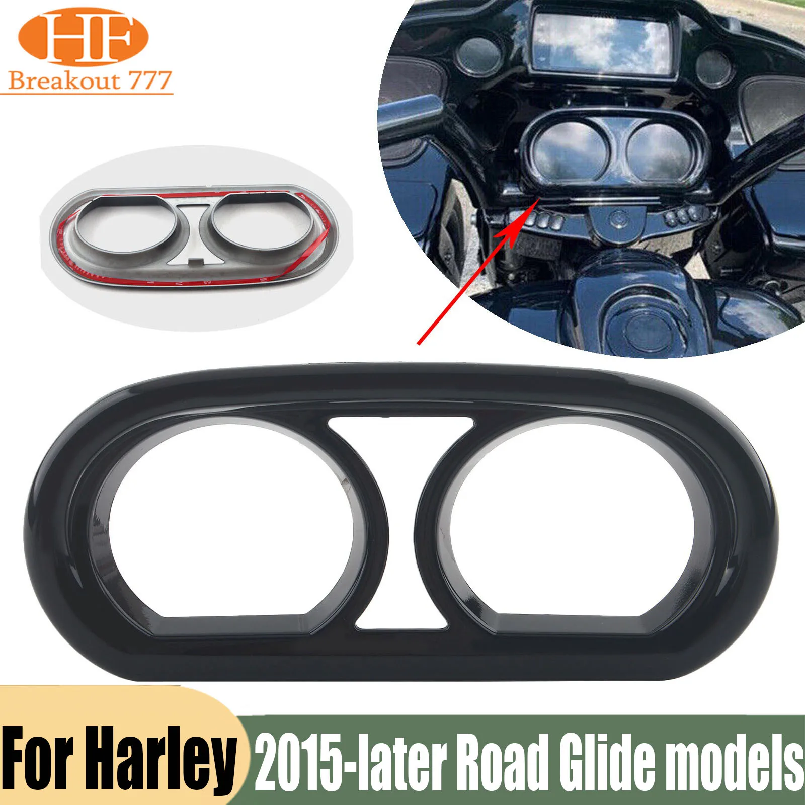 Gauge Bezel Trim For Harley Road Glide Ultra FLTRU FLTRX Special FLTRXS 2015-UP