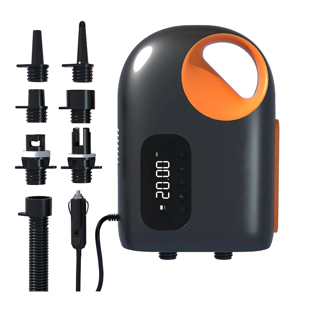 

Portable Paddle Board Pump 20PSI High Pressure Electric Air Compressor Pump 18000mAh Power Bank Support Inflation Deflation