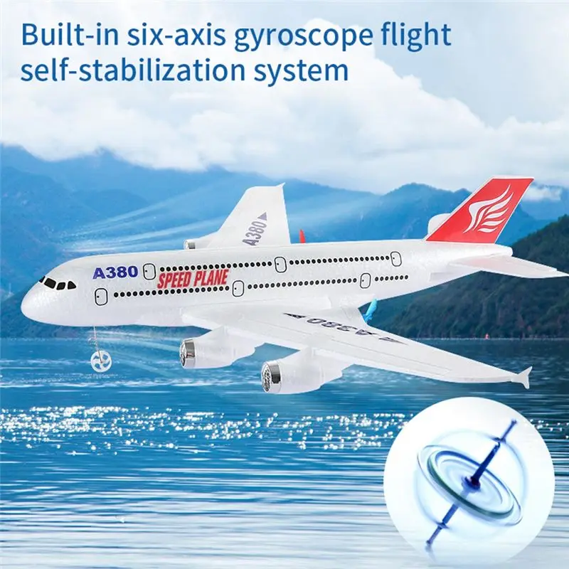 Airbus A380 RC Airplane 2.4G Remote Control Fixed Wing Plane Gyro Outdoor Aircraft Model Birthday Gift For Kids