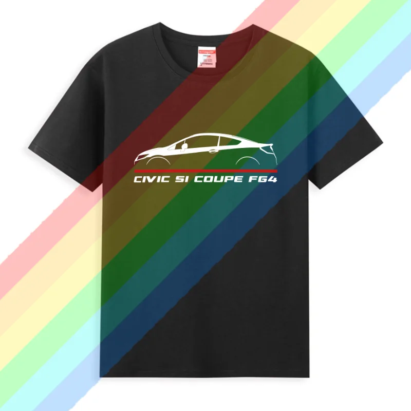 2024 T-Shirt męski na co dzień Hondas Civic Si Coupe FG4 entuzjasta koszulka grafika lato krótkie rękawy 100% bawełna S-3XL fajna koszulka