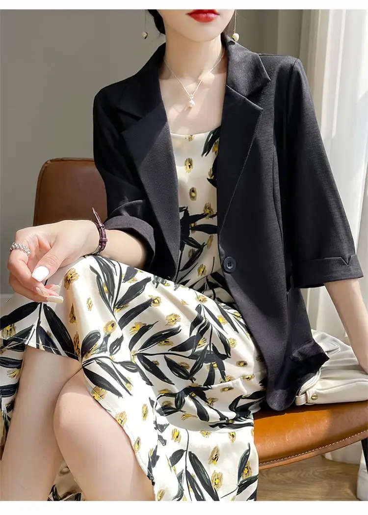 レディース クロップドコート 新作 アウター クロップブレザー 女性用 バーシティ風 ハーフ厚手 パッチタッセル付き ジャケット Oネック カラーブロック