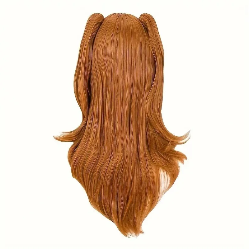 아스카 랑그레이 소류 캐릭터 트윈테일 헤드기어 애니메이션 신세기 에반게리온 꼬리머리 가발 커버 여성 파티 드레스업 롱 스타일 가발