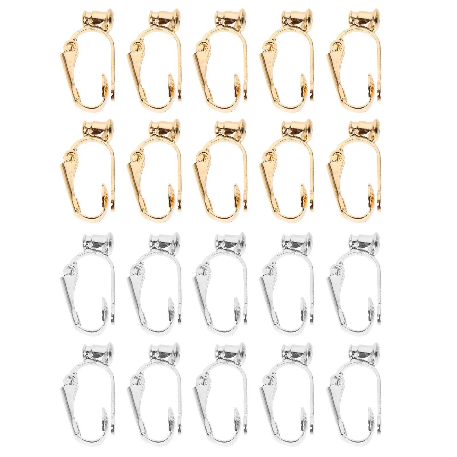 

20 PCS DIY Ear Clips Converters Perforation Earring Pins Miss Earrings Accessories