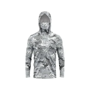 Pelagic 기어 낚시 셔츠, Upf 50 긴 소매 후드 페이스 커버, Camisa Pesca 상의, UV 보호, 낚시 페이스 마스크 의류, 신제품