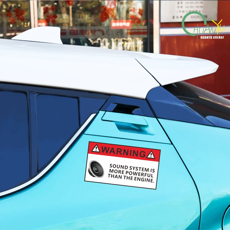 for Funny Sound System Warning Sticker Set Vinyl Decal Sub JDM Car Woofer Car Laptop Motorcycle Car Styling