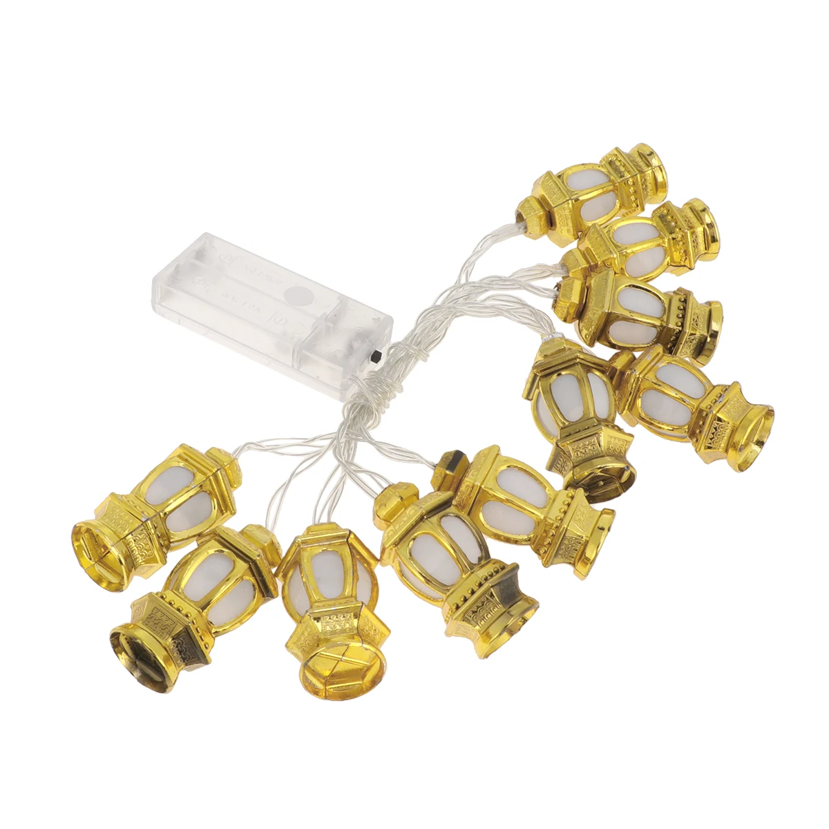 

Muslim Eid -fitr LED 3D Lanterns Lights String for Decor Use Warm White Light 1.65m 10 Bulbs Style Without