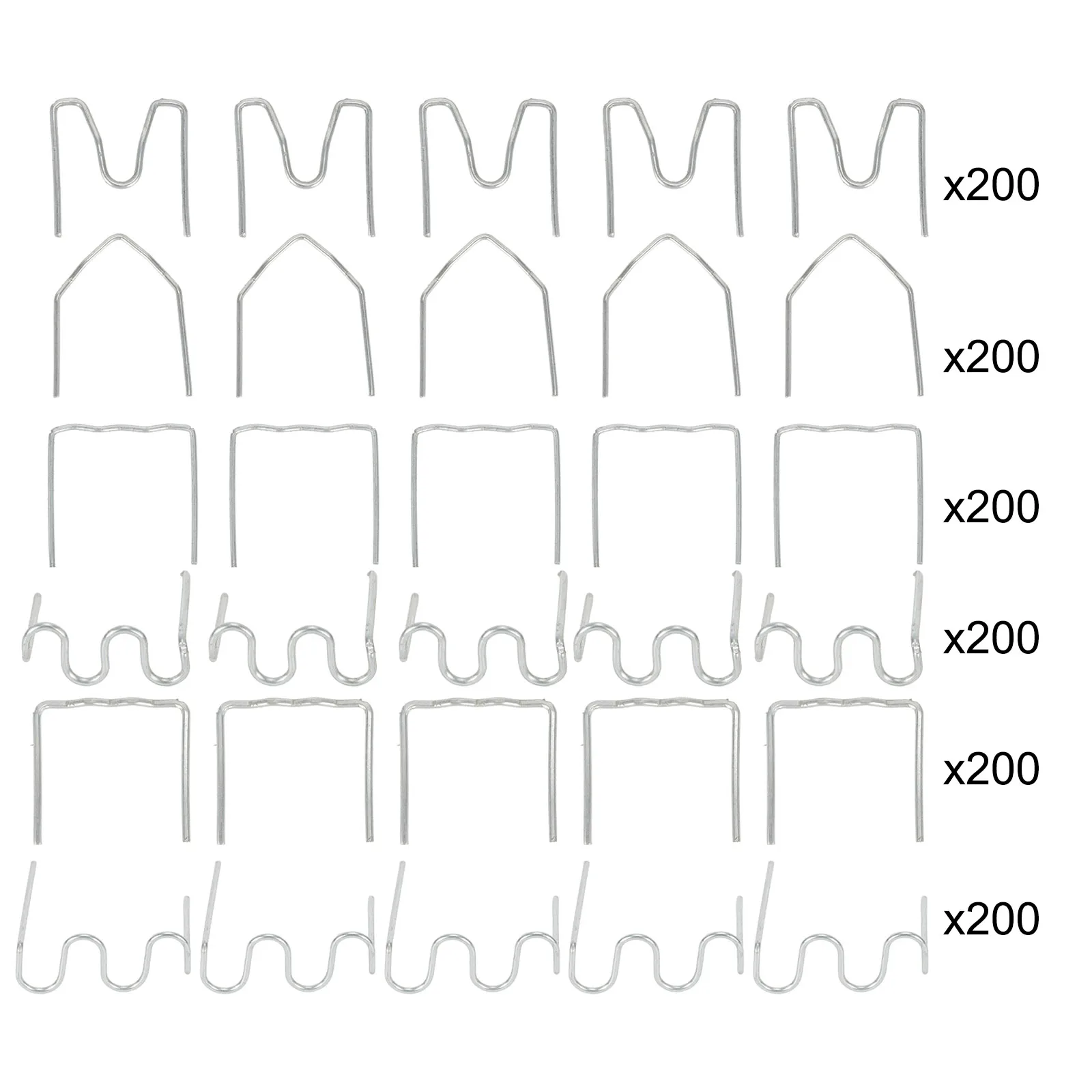 

Wave Staples Flat Staples 0.8mm/0.6mm 1200pcs High Quality Pre-cut Silver Stainless Steel Soldering Tools Smooth