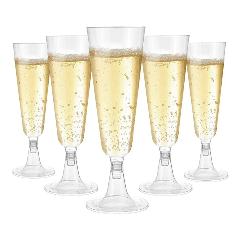 Plastic Champagne Flutes Champagne Glasses Wine Glasses Reusable Stemmed For Garden Parties