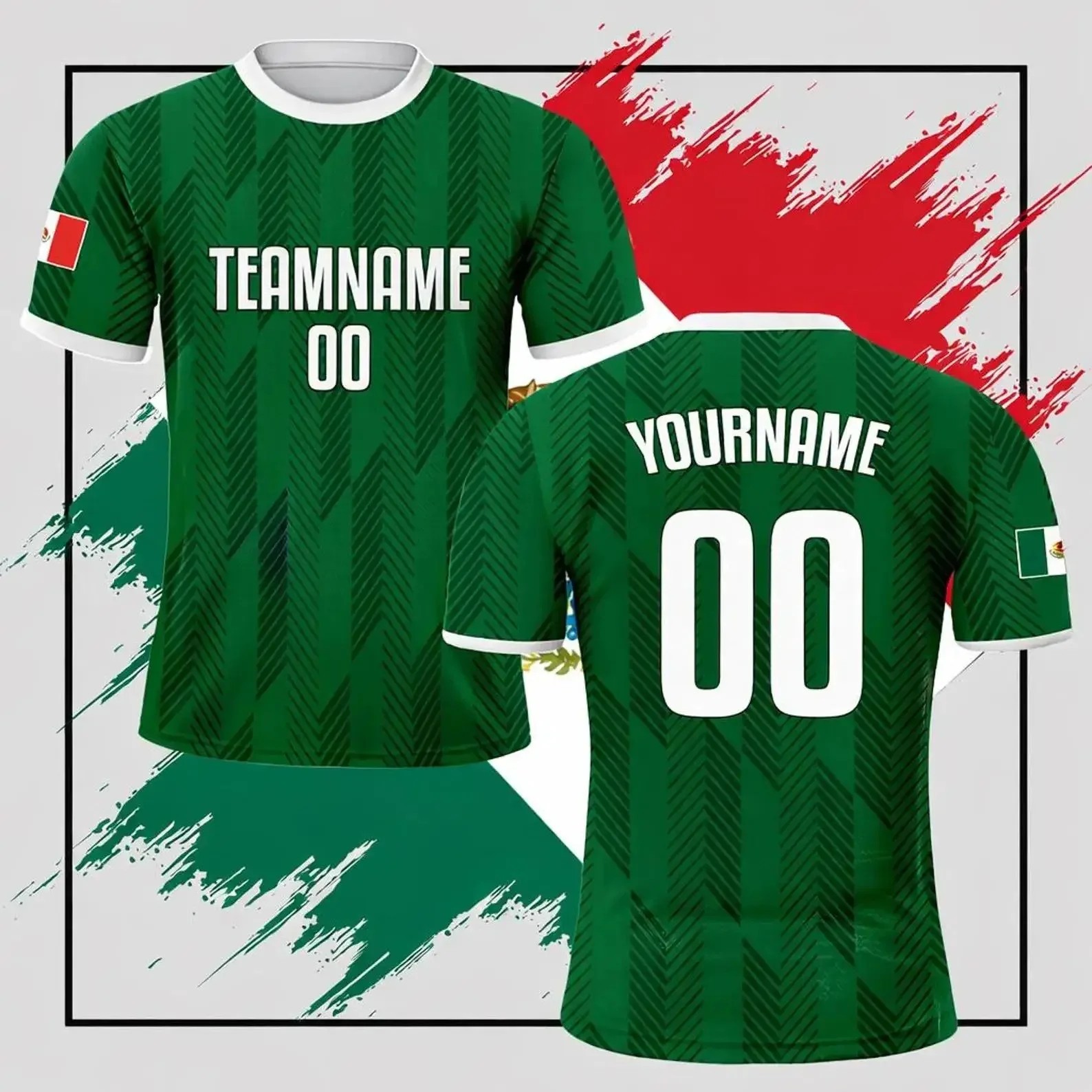 New Parent Child 3D Printing Customized National Team Style  Football Shirts Breathable Quick Drying Sports Training T-shirt