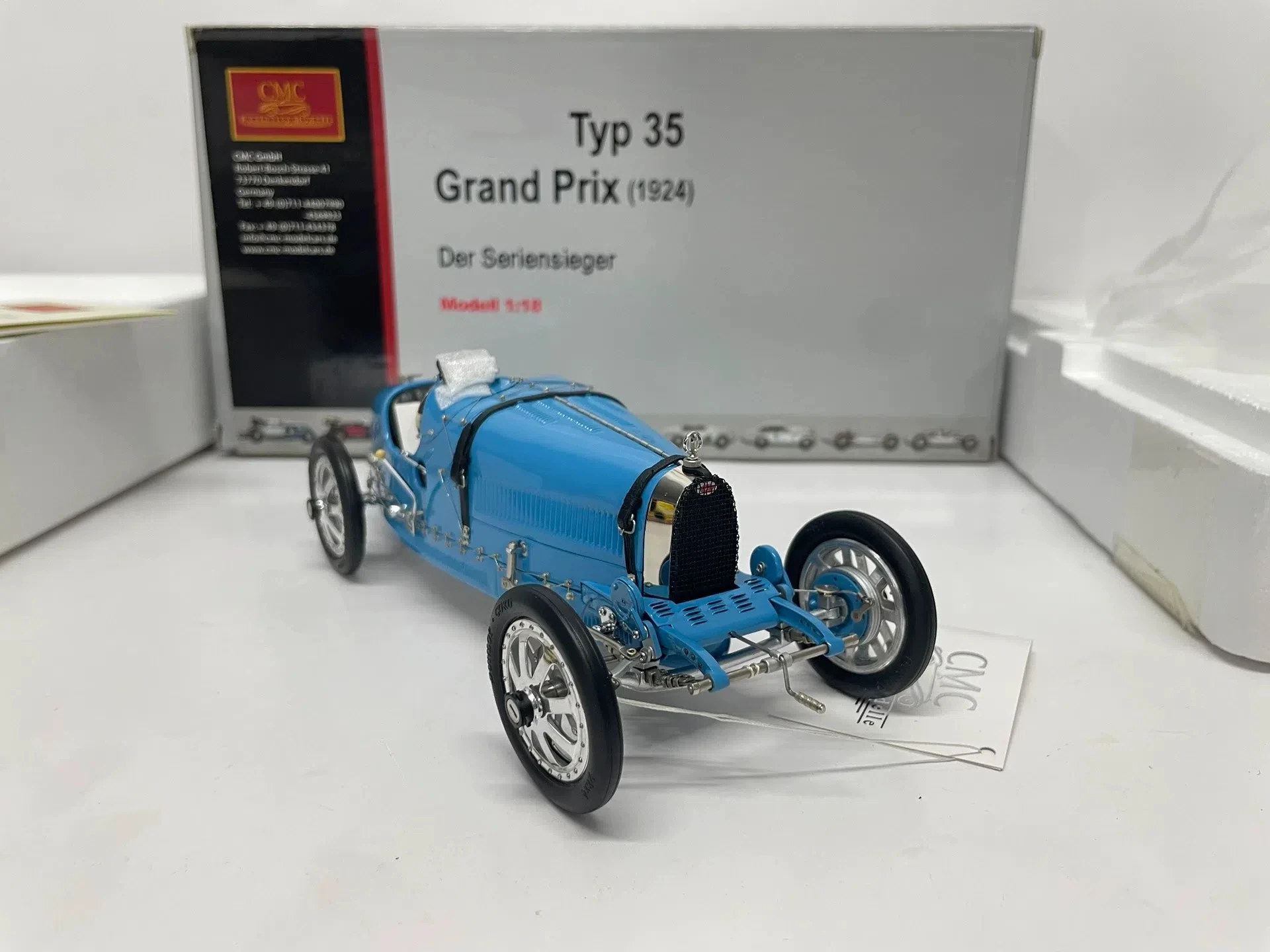 CMC 1:18 Typ 35 Grand Prix 1924 Simulation Limited Edition All Open Alloy Metal Static Car Model Toy Gift