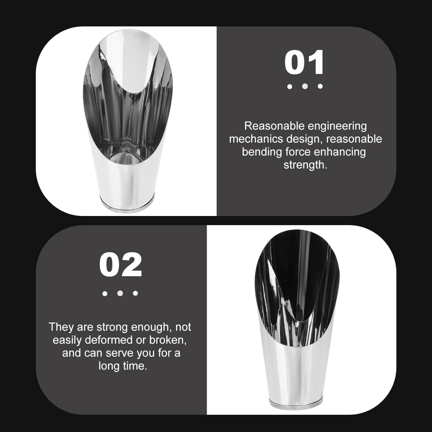 Must-have Durable Reliable High Performance Small Stainless Steel Gardening Soil Shovel Cups - Versatile Tools for Experienced G