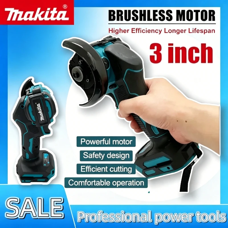 

Аккумуляторная угловая шлифовальная машина Makita 3 дюйма, портативная отрезная пила для аккумуляторов Makita 18В