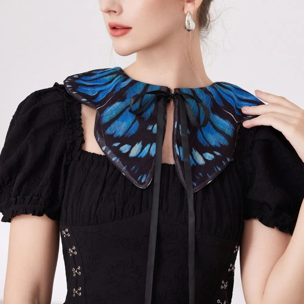 Chic Vintage Circus Clowns Ruff Collars Creative Retro Bat False Collar Soft Detachable Butterfly Chocker Halloween Accessories