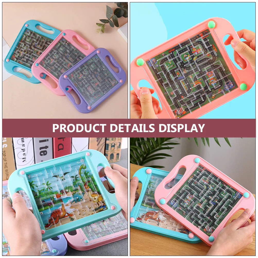Laberinto de cuentas de plástico Premium para niños, juego educativo de laberinto móvil, coordinación ocular y mano, desarrollo de habilidades, rompecabezas, juego de mesa, 4 Uds.