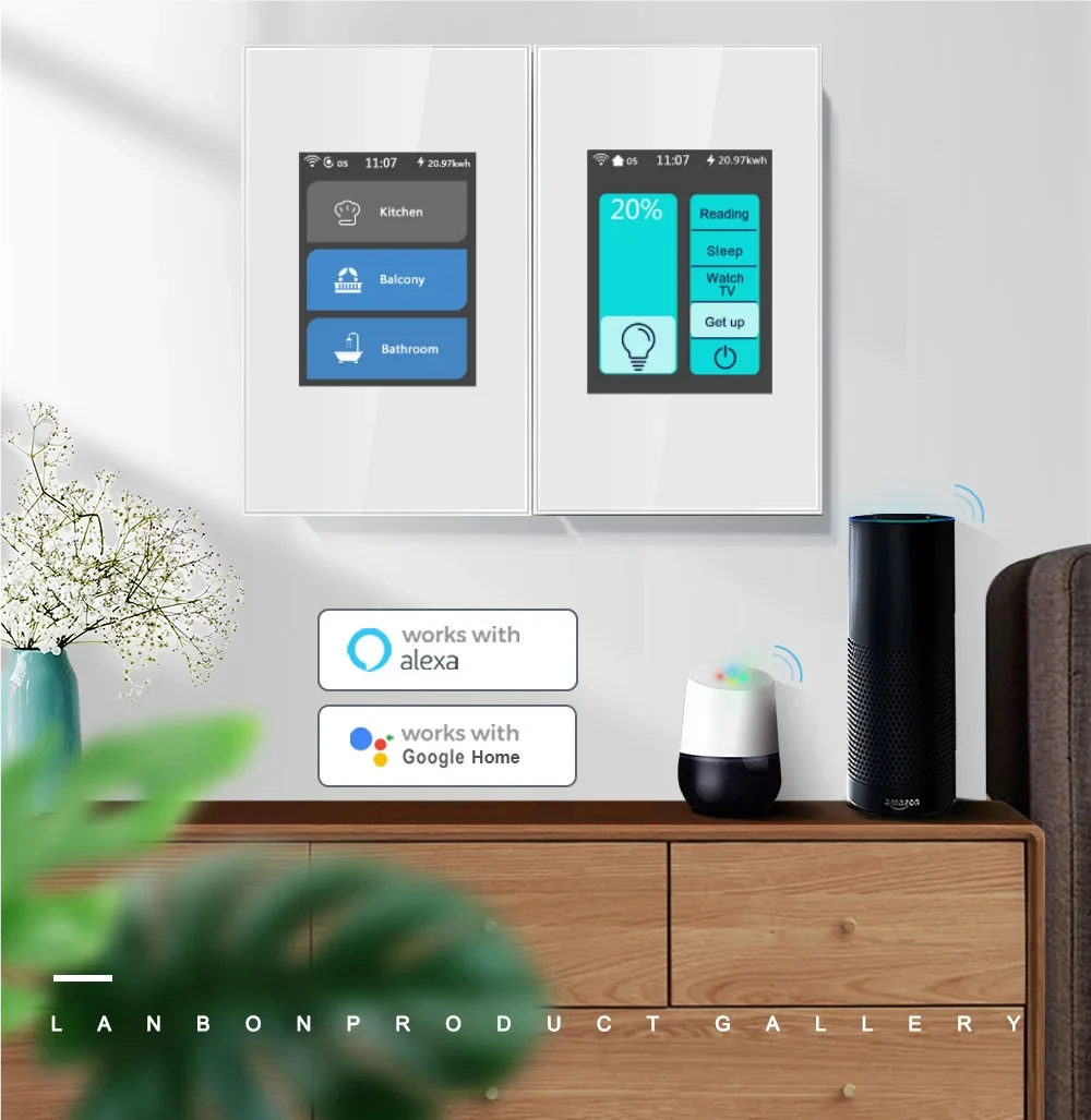 

B Lanbon home automation 5 models in 1 LCD wifi switch smart home work with Apple homekit and Smartlife&TUYA