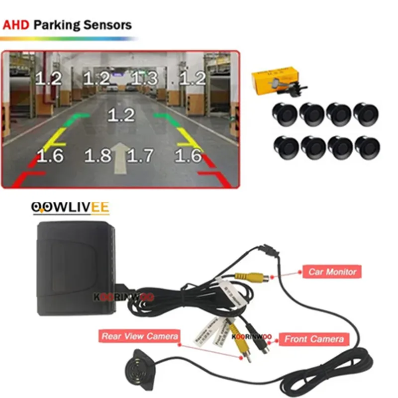 Parking Sensors For Cars Front Reversing Radar Alarm Devices Kit Auto AHD Video System Electronic Accessories Vehicle Parktronic