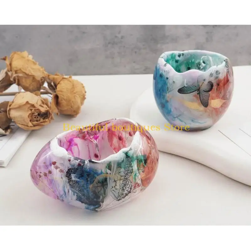 U4LF Silikonkerzenhalter Formen Eierform