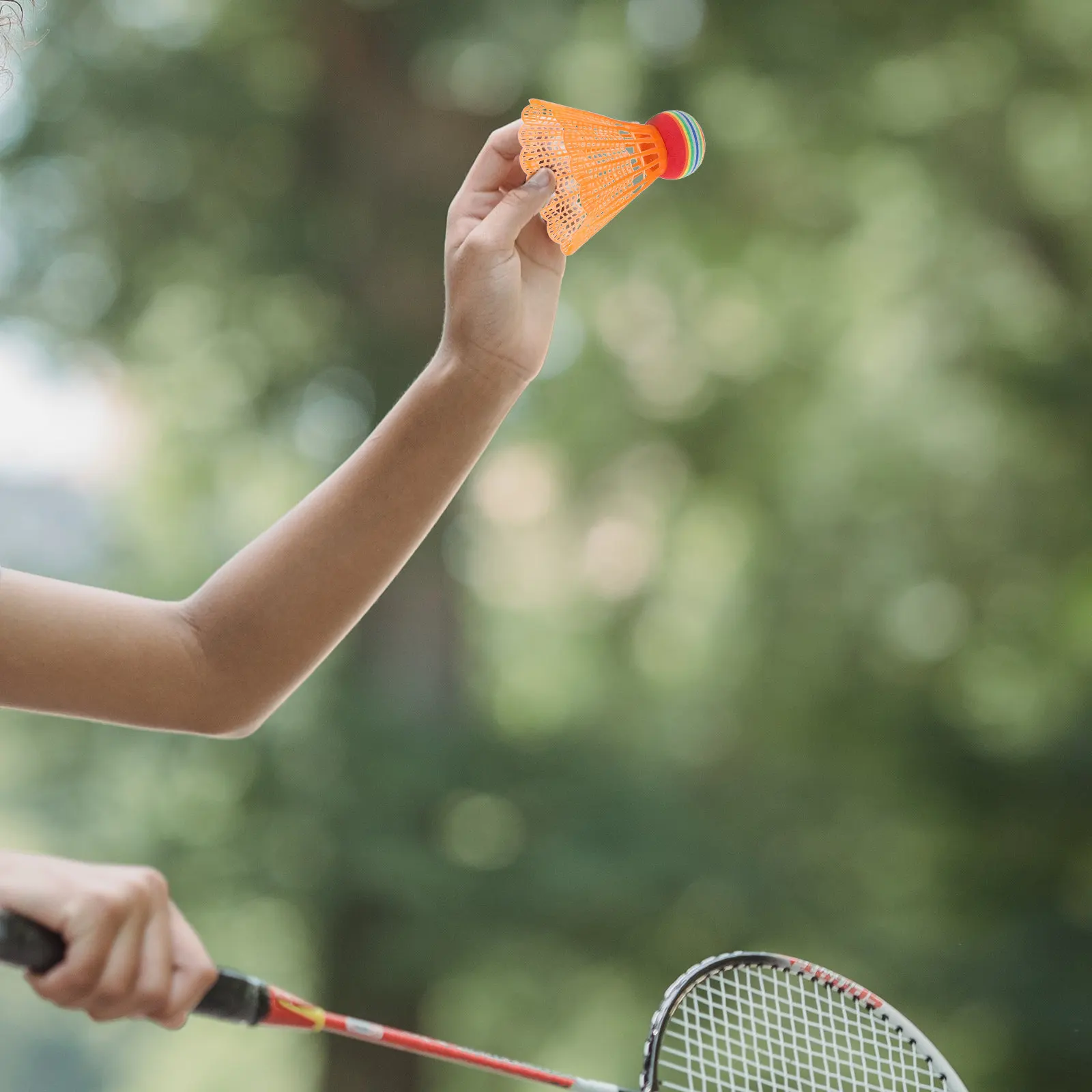 

12Pcs Colorful Plastic Shuttlecocks Badminton Balls with Bright Colors High Visibility Flight Stability Tough Exquisite