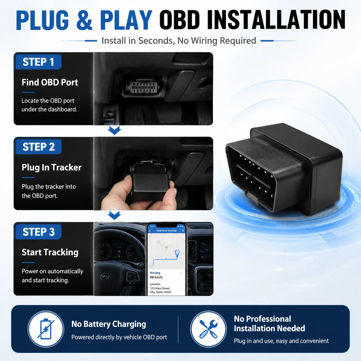 4G OBD GPS Vehicle Tracker Rea - Heavy Equipment Gps Tracker ulasan dan harga