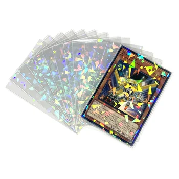보석 레이저 플래시 홀로그램 아이돌 KPOP 포토 카드 슬리브 커버, 반짝이 TCG 카드 호일 보호 필름, 매직 100PC