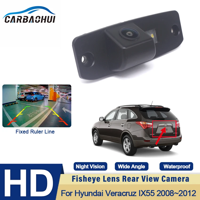 HD Hohe qualität RCA Fisheye Objektiv Auto Rückansicht Drahtlose Kamera Für Hyundai Veracruz IX55 2008 2009 2010 2011 2012 Weitwinkel