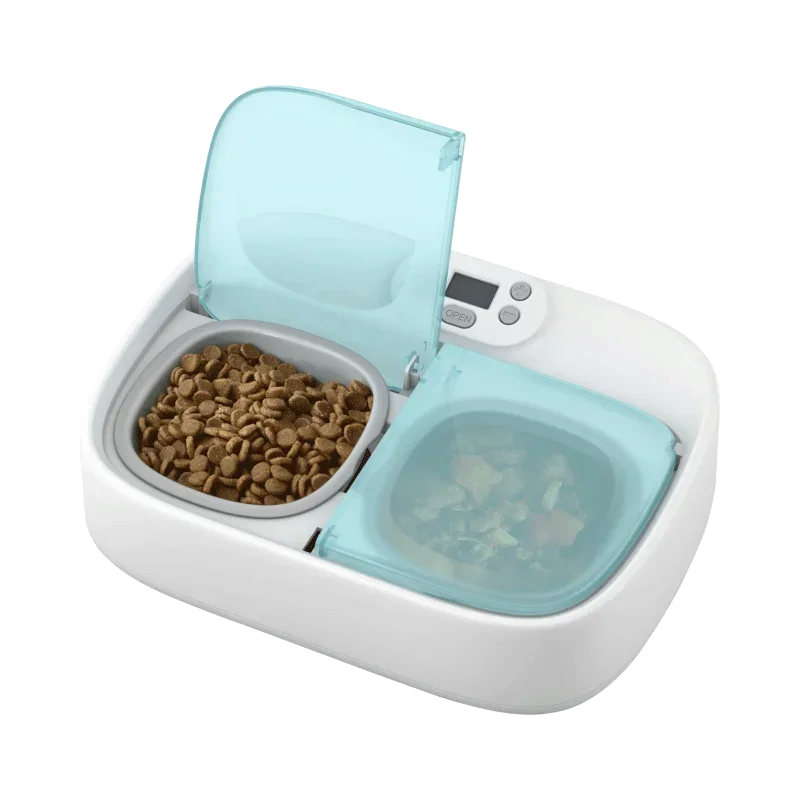 Sart app Autoatic icroc pet feeder for cats and dogs wifi pet feeder double bowl pet feeder tray