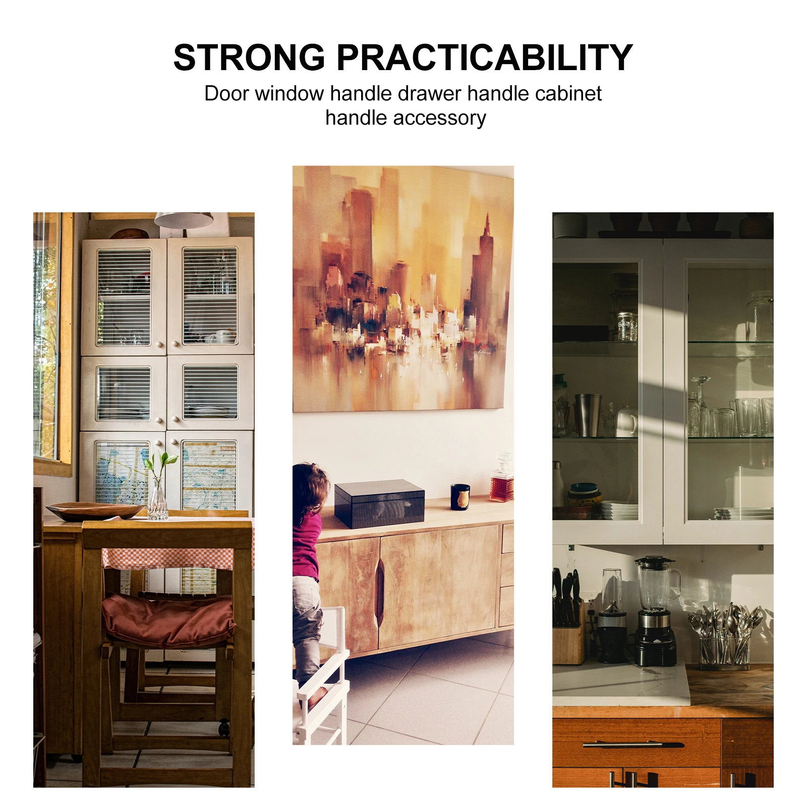 

4pcs Copper Cabinet les niture H Drawer Brass niture Accessory Durable Wardrobe Door