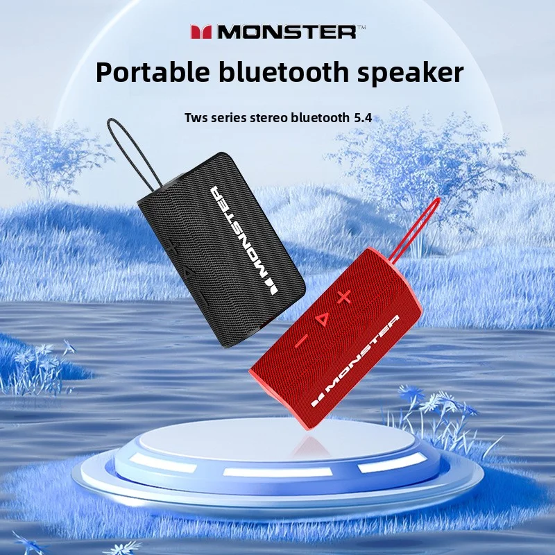 Monster X902 Outdoor Portable Bluetooth 5.4 Speaker Little Bluetooth Sound Box TWS Stereo Pairing Wireless Portable Speakers