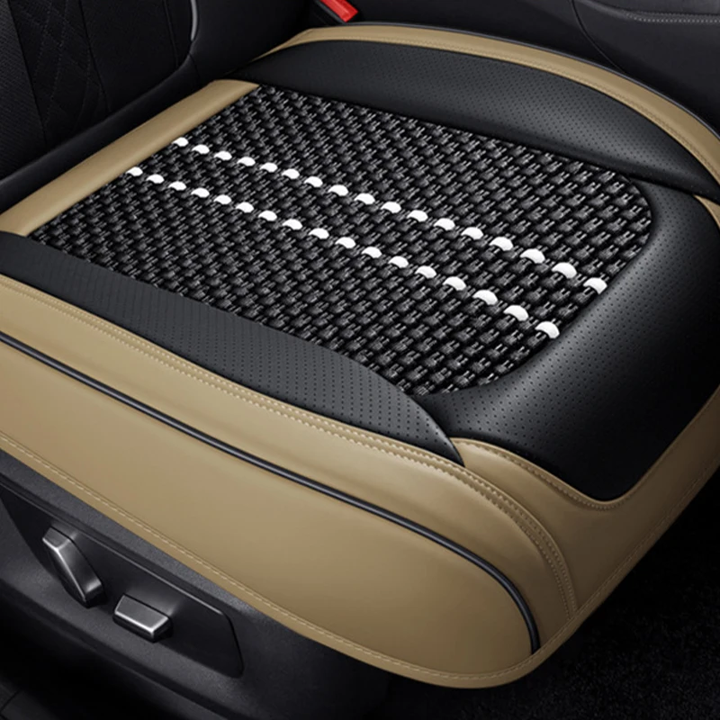 Luxury Car Front Seat Cover Fully Surround Car Seat Cushion Breathable Leather Auto Cushion Interior Four Seasons Universal view 6