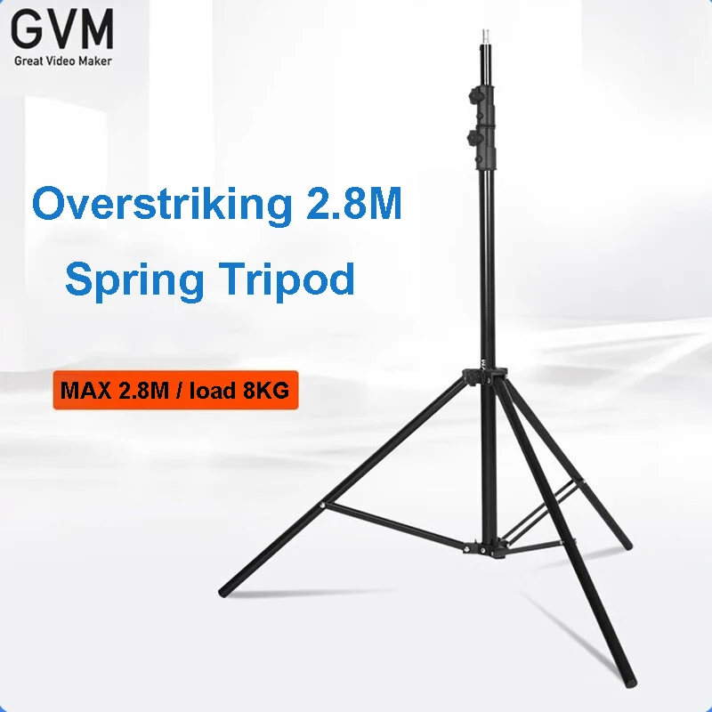 GVM 1.8M 2M 2.8M Photographic Lighting Stand Fill Light Stand Adjustable Tripod With 1/4 Screw For Flash Softbox Panel light