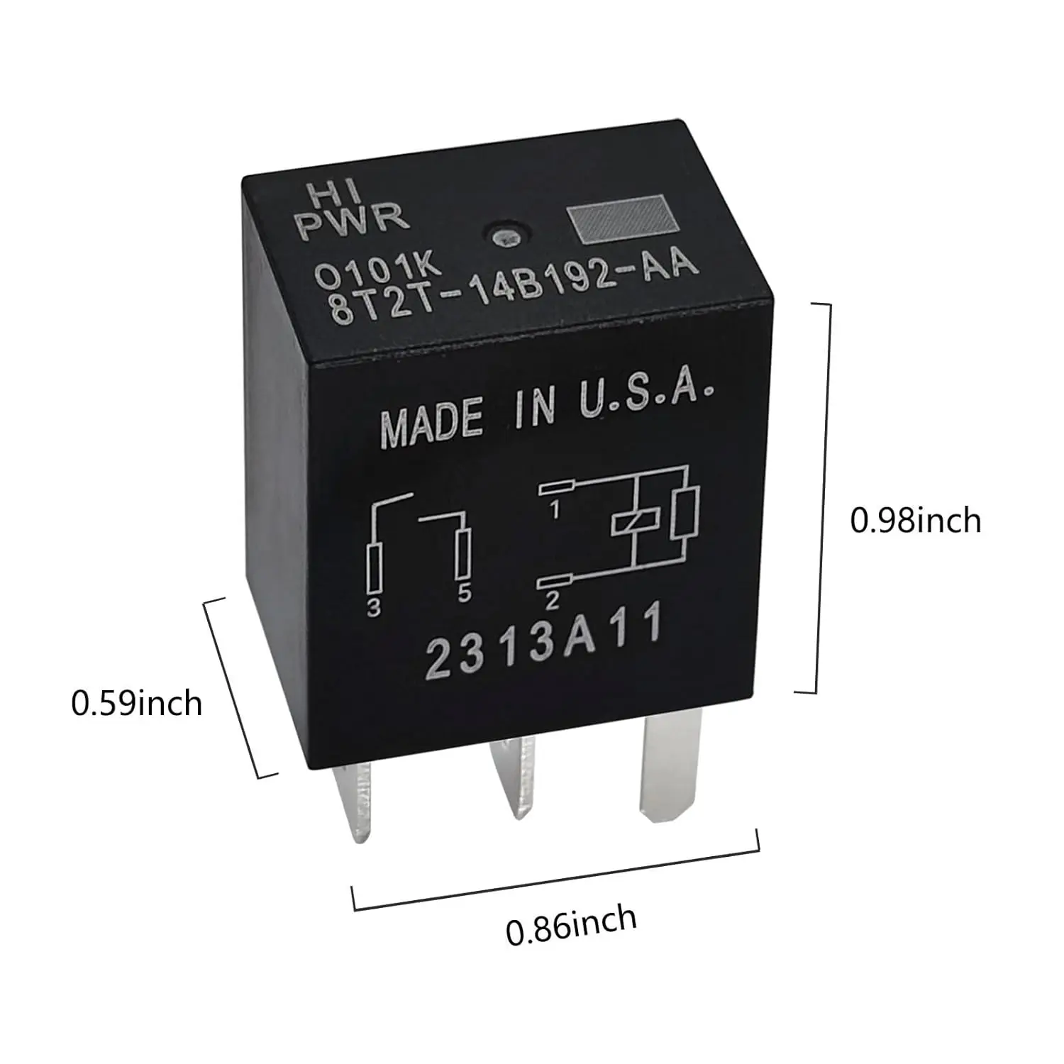 1Pc Automobile Relay 8T2T-14B192-AA Air Conditioning Horn Relay Compatible with Select Ford Vehicles Car Accessories