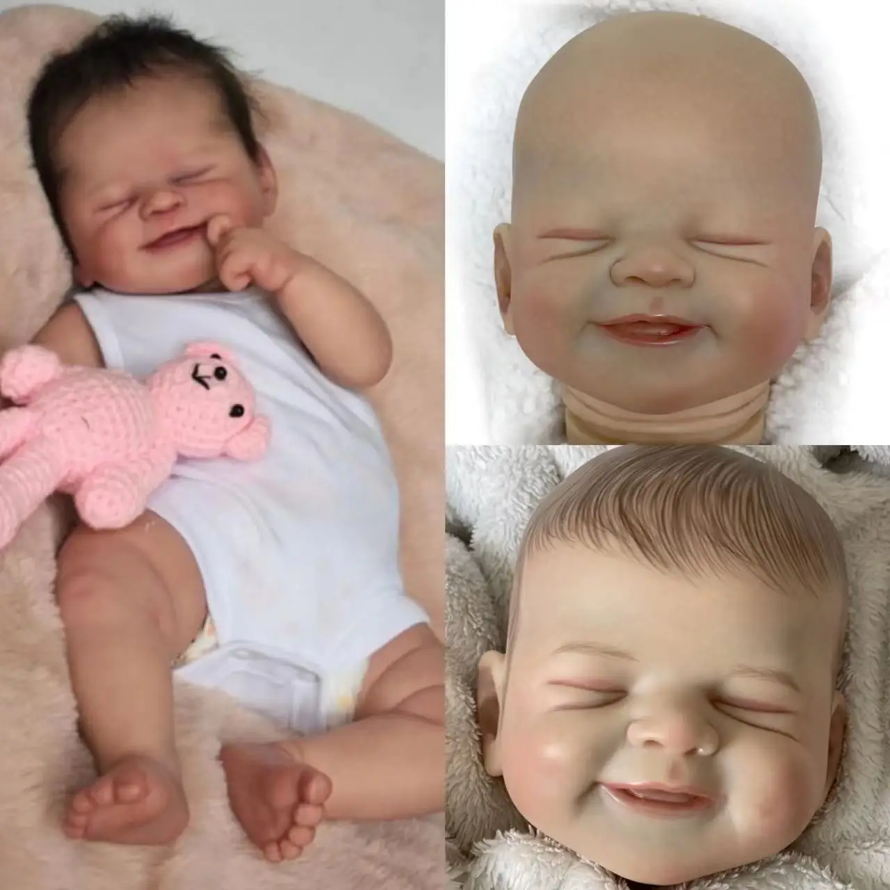 

20 Inch Reborn Alisha Bebe Lovely Painted Bebe Handmade Reborn Doll Kits Bebes Reborn De Silicone Real Lifelike Doll Kit