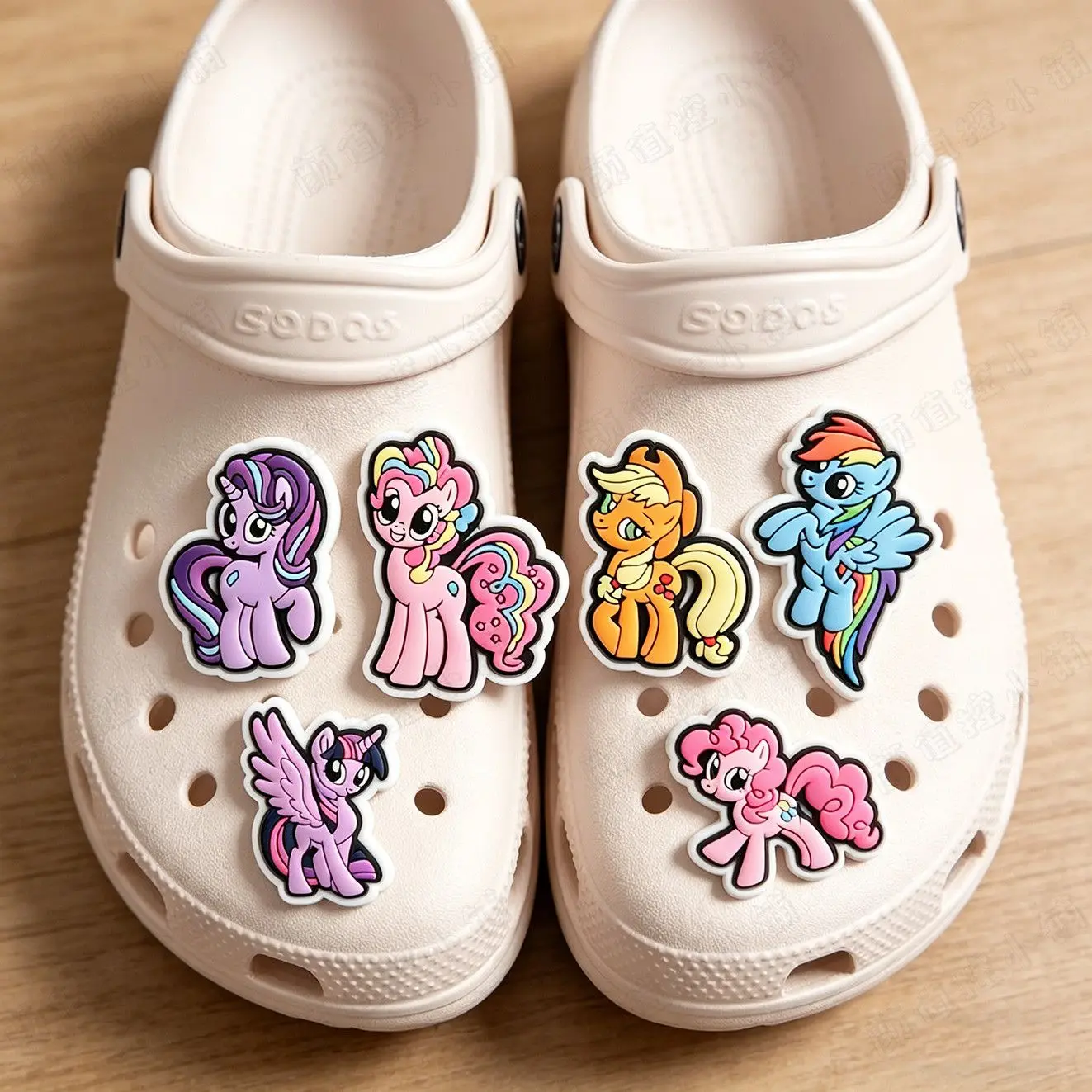 

5-10pcs My Little Pony Shoe Charms Cute Student Cartoon Decorative Buckles Removable Crocs DIY Accessories